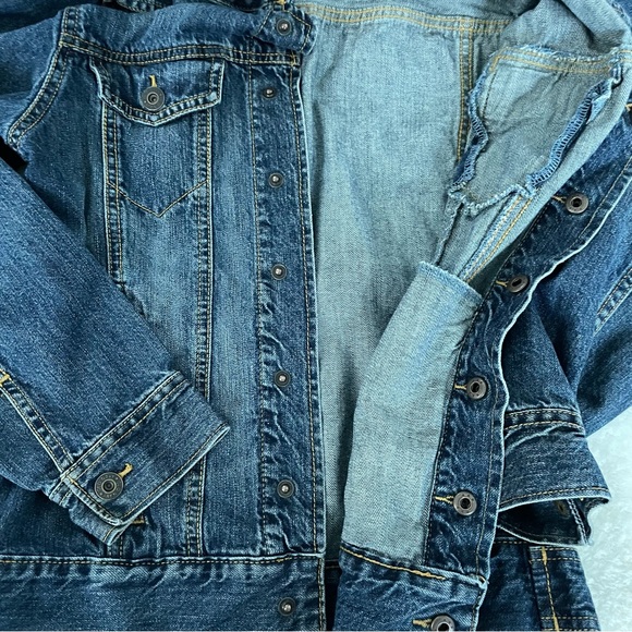 Old Navy Dark Wash Snap Button Denim Jacket - Picture 8 of 14